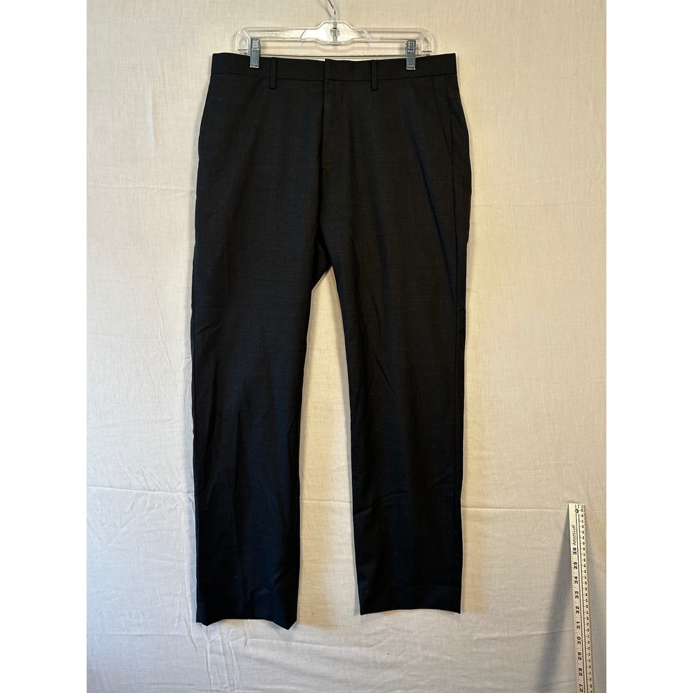 Banana Republic Mens Charcoal Grey Tailored Slim Fit Dress Pants 33x32 RN54023